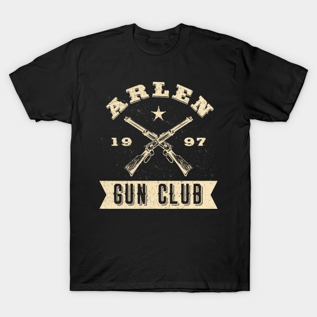 Arlen Gun Club (White) T-Shirt by winstongambro